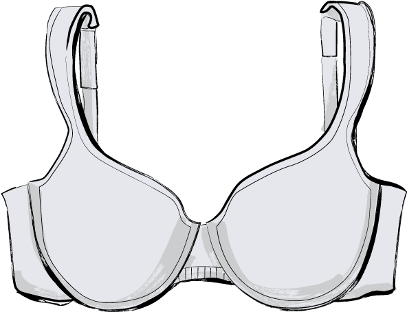 Perfect Coverage Bra - Brassiere (600x600), Png Download