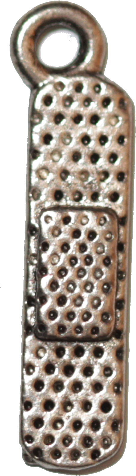 Band Aid - Silver - Leather (452x1576), Png Download