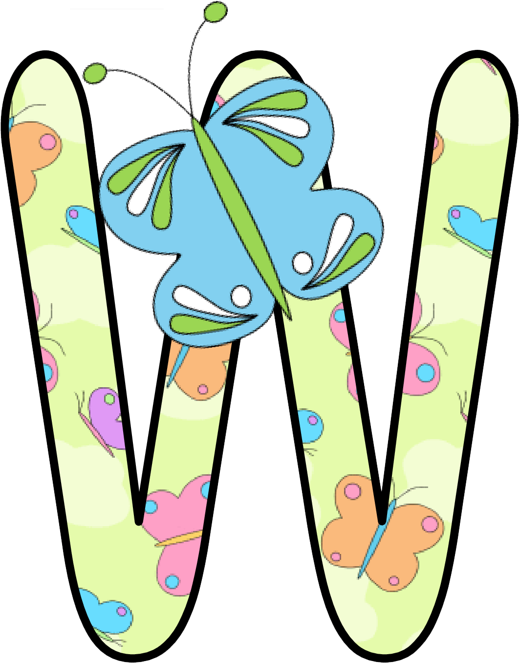 Ch B *✿* Alfabeto Mariposas De Kid Sparkz (1062x1356), Png Download