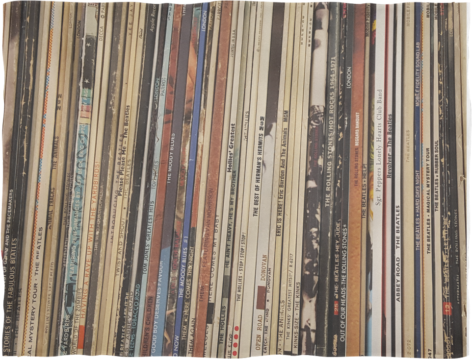 Retro Fleece Blanket, Vinyl Record Albums, British - Shelf (1024x1024), Png Download
