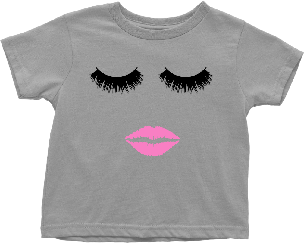 Lips & Lashes - Toddler Christmas Shirt (1024x1024), Png Download