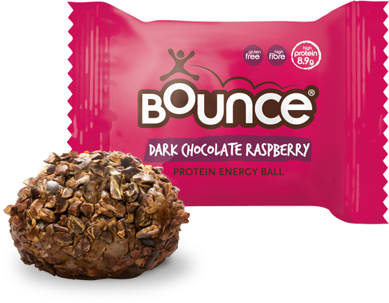 Dark Choc Raspberry With Ball - Bounce Balls Cacao Orange (637x493), Png Download