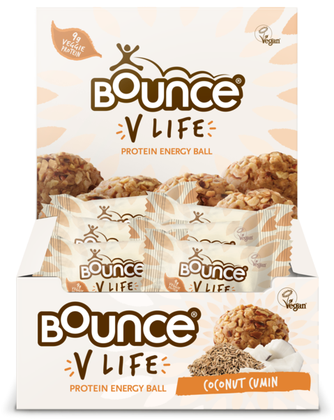 Bounce V-life Coconut Cumin Protein Energy Ball 40g - Bounce V-life Vegan Ball (567x700), Png Download