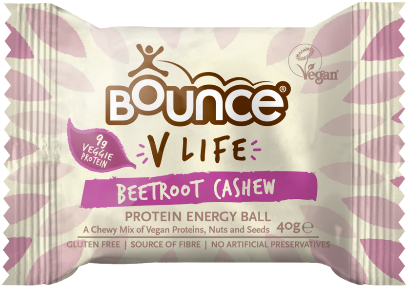 Bounce V-life Cashew & Beetroot Protein Energy Ball - Bounce Protein Balls Vegan (960x700), Png Download
