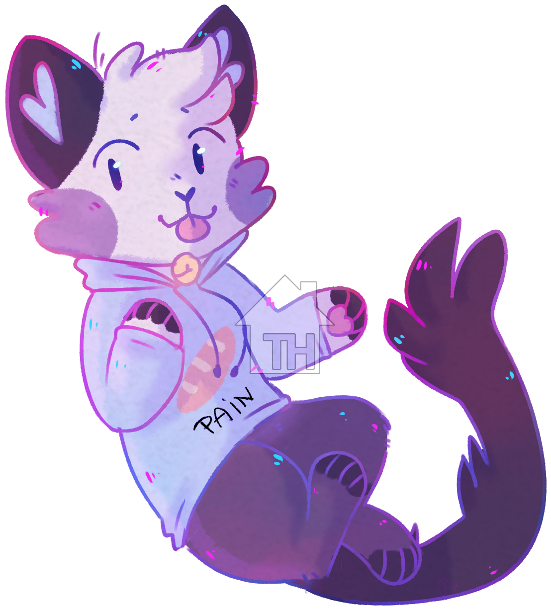 Drawing Cat Cheshire - Cartoon (1402x1361), Png Download