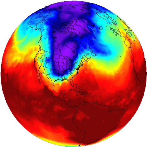 Thermal Energy Cool Infrared Images - Frozen Great Lakes 2014 (576x576), Png Download