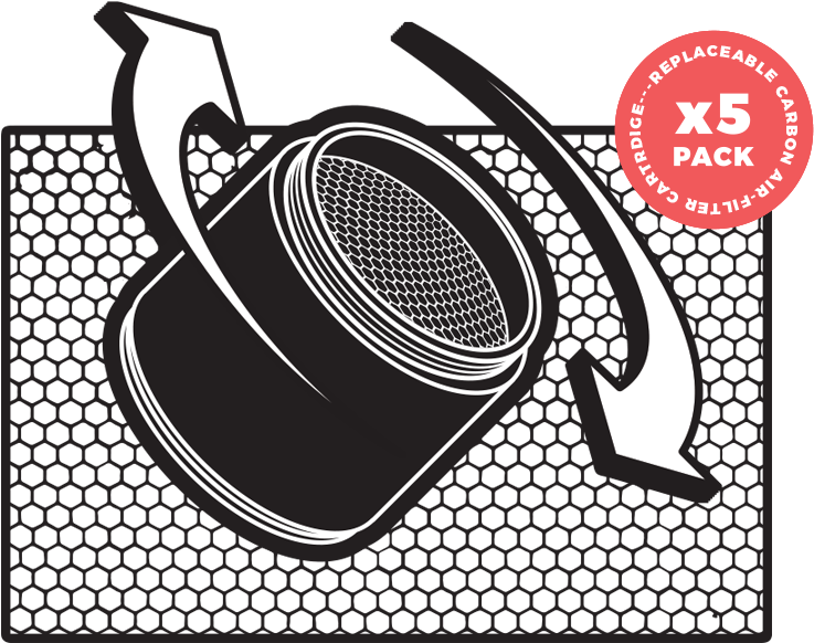 Replaceable Cartridge Cloudvault Carbon Air Filter - Pop Art Lips (885x789), Png Download