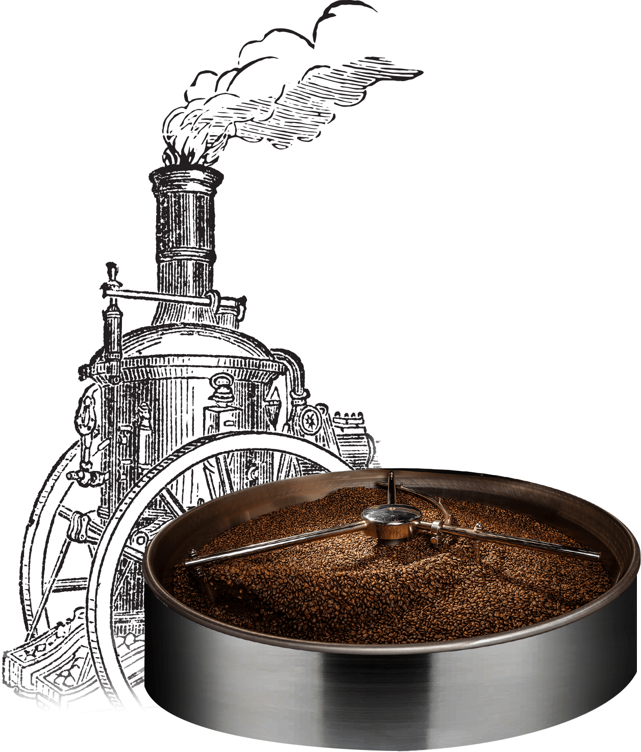 Process Coffee Roasting - Line Art (1256x1474), Png Download