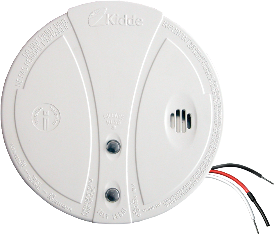 120v Hardwire Smoke Alarm With Hush® Alarm Silencer - Kidde Smoke Detector (1050x930), Png Download