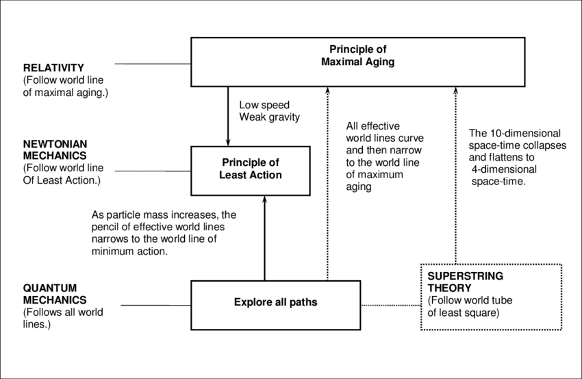 Story Line Showing The Principle Of Least Action Sandwiched - Monochrome (850x553), Png Download