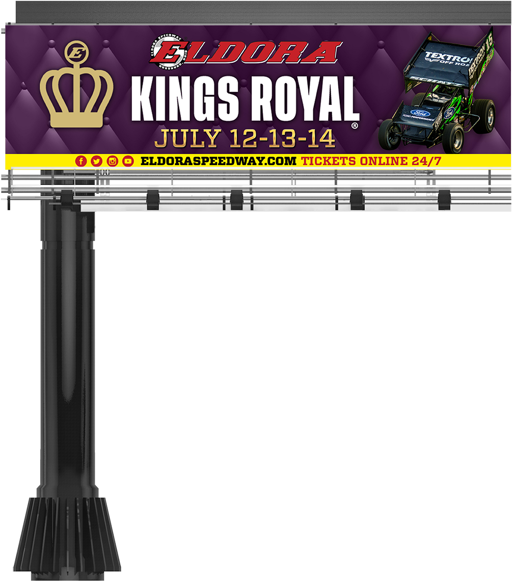 Eldora Kings Royal Billboard - Billboard (1120x1200), Png Download