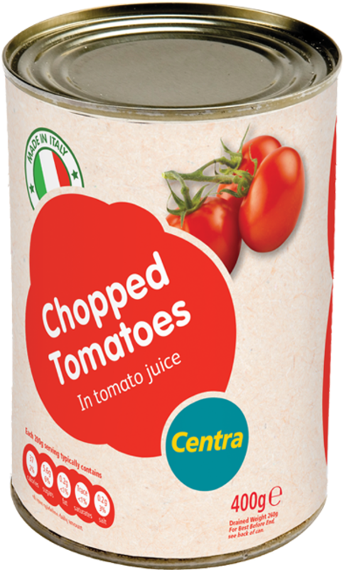 Chopped Tinned Tomatoes 400g - 400g Tin Of Tomatoes (800x800), Png Download