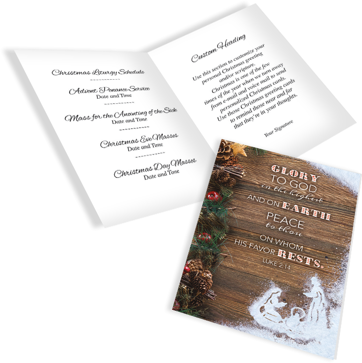 Catholic Christmas Card Catholic Christmas Card - Christmas Day (750x750), Png Download