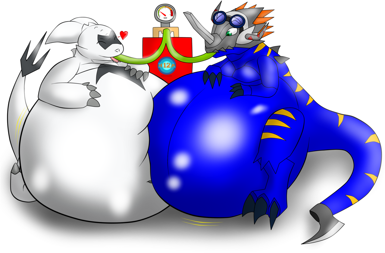 Belly Friend Inflation By B12a (1278x843), Png Download