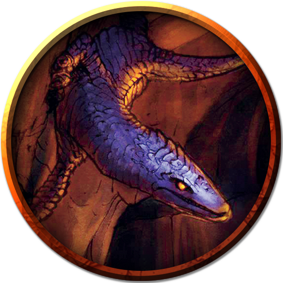 Giant Subterranean Lizard - Alligator Lizard (560x560), Png Download
