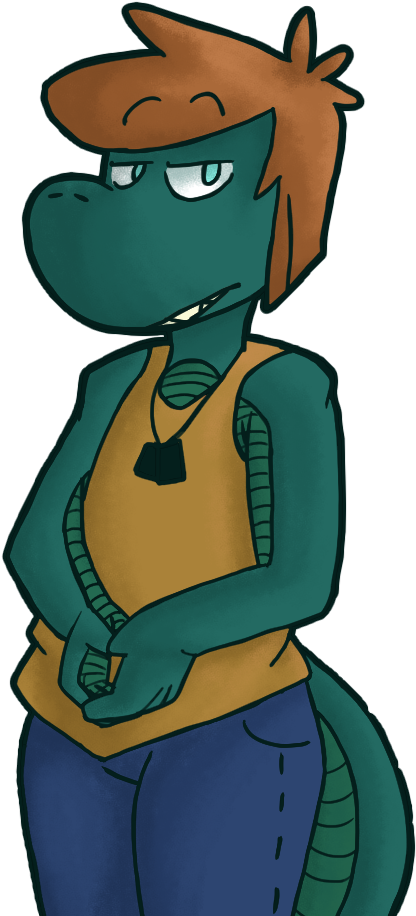 Lesbian Lizard - Cartoon (425x927), Png Download