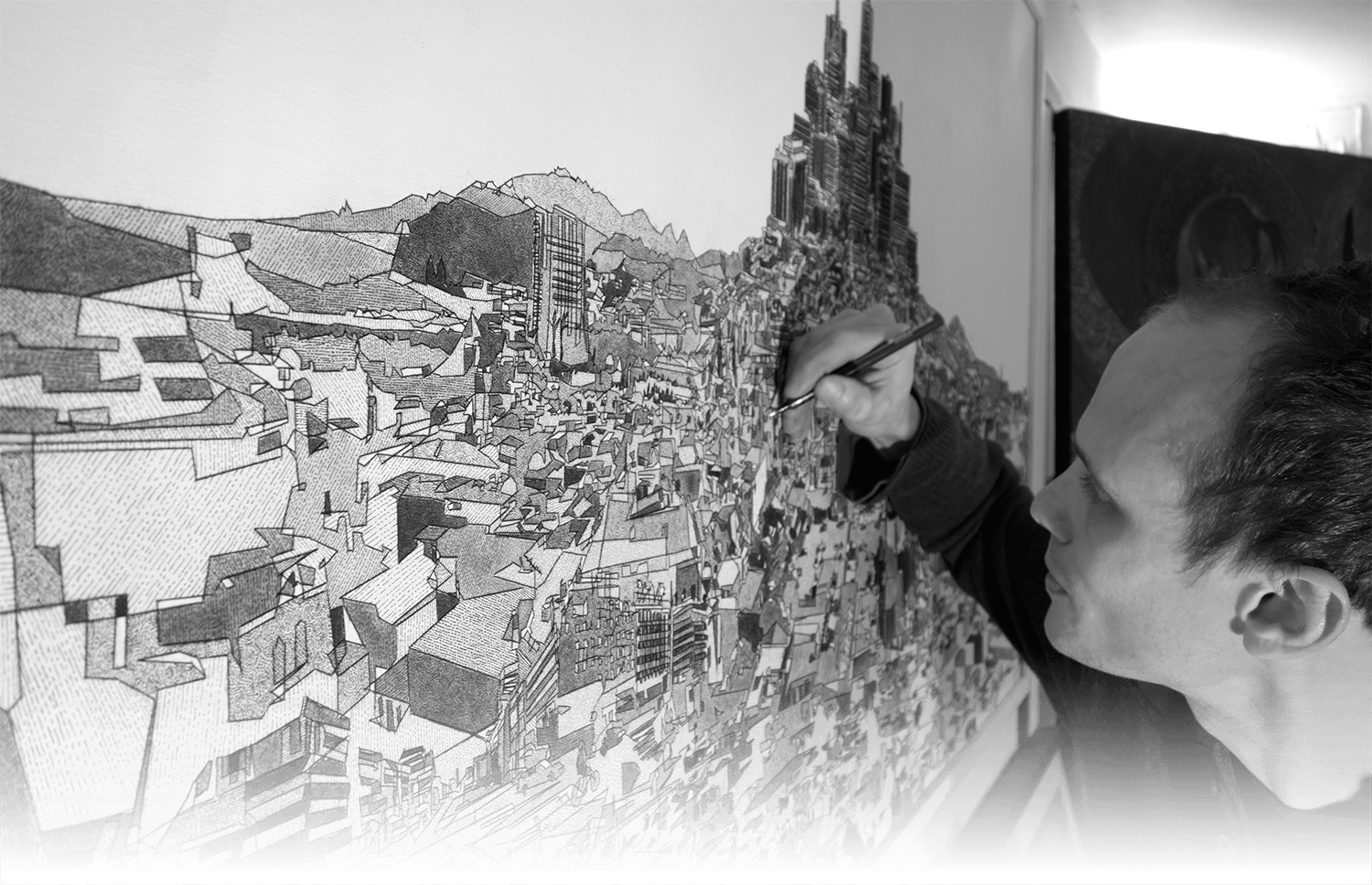 Michael Sibley Artist - Monochrome (1500x968), Png Download