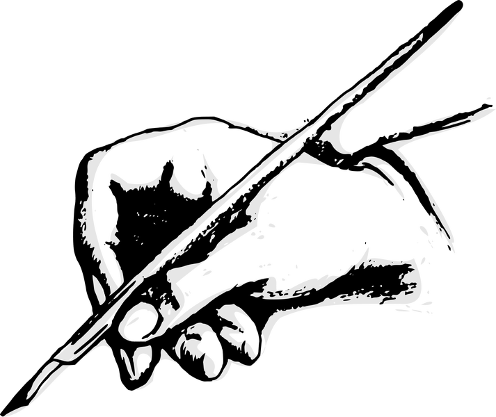 Quill Clipart Hand Holding - Hand Writing Images Clipart (713x600), Png Download