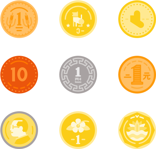 Asia Coins - Circle (600x564), Png Download