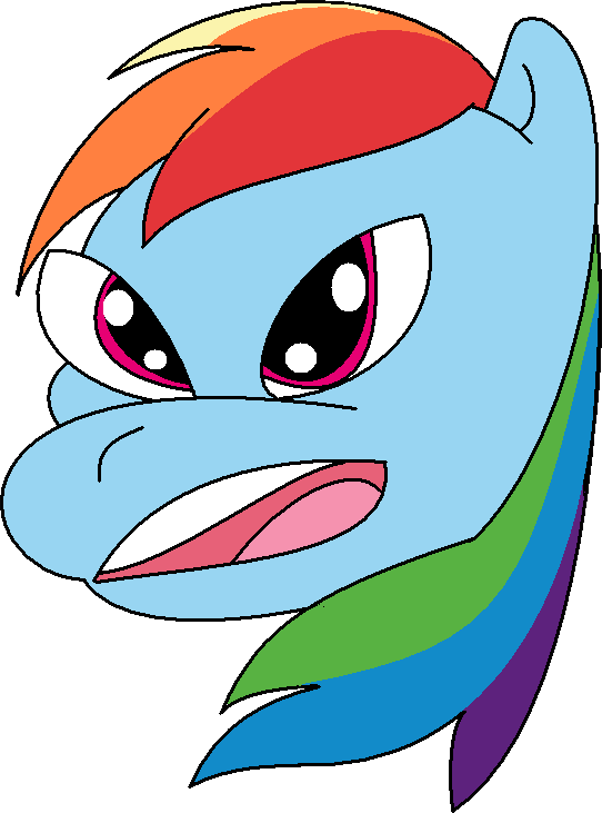 Applebeans, Rainbow Dash, Ronbow Dosh, Safe, Simple - Cartoon (542x731), Png Download