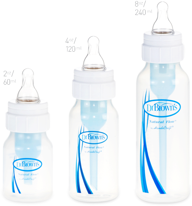 Photo Courtesy - Dr - Brown's - No Air Baby Bottle (622x663), Png Download