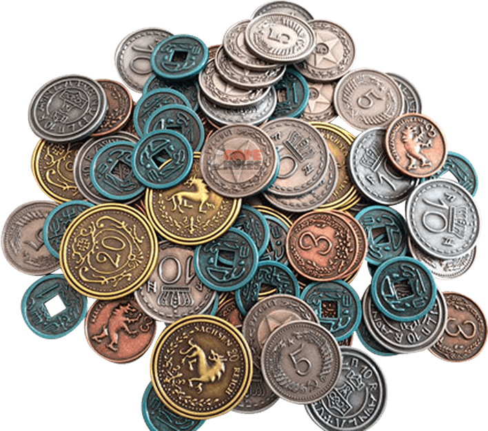 Scythemetalcoins-c - Monete Giochi Da Tavolo (709x709), Png Download
