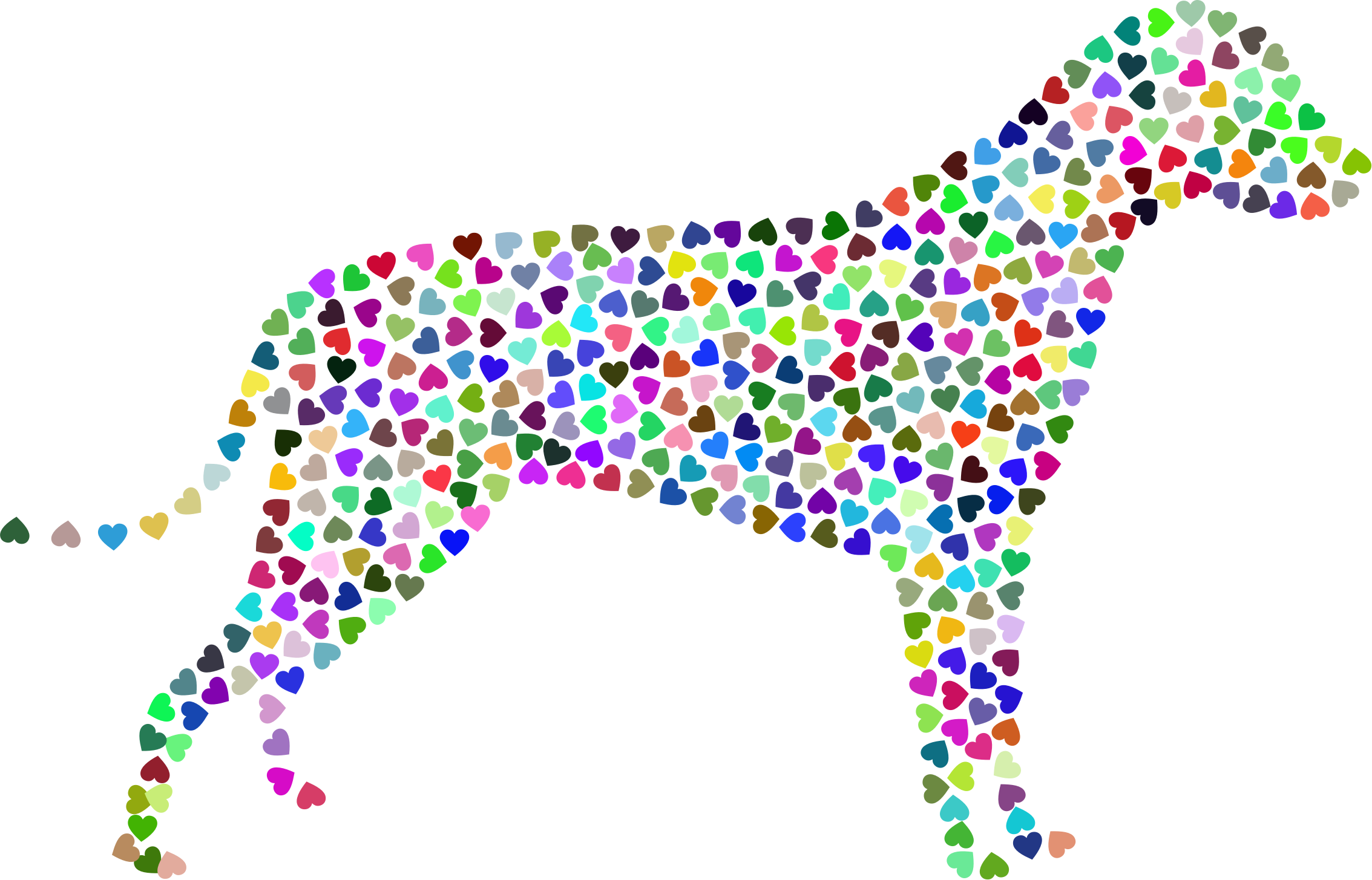 This Free Icons Png Design Of Dog Hearts Silhouette (2267x1455), Png Download