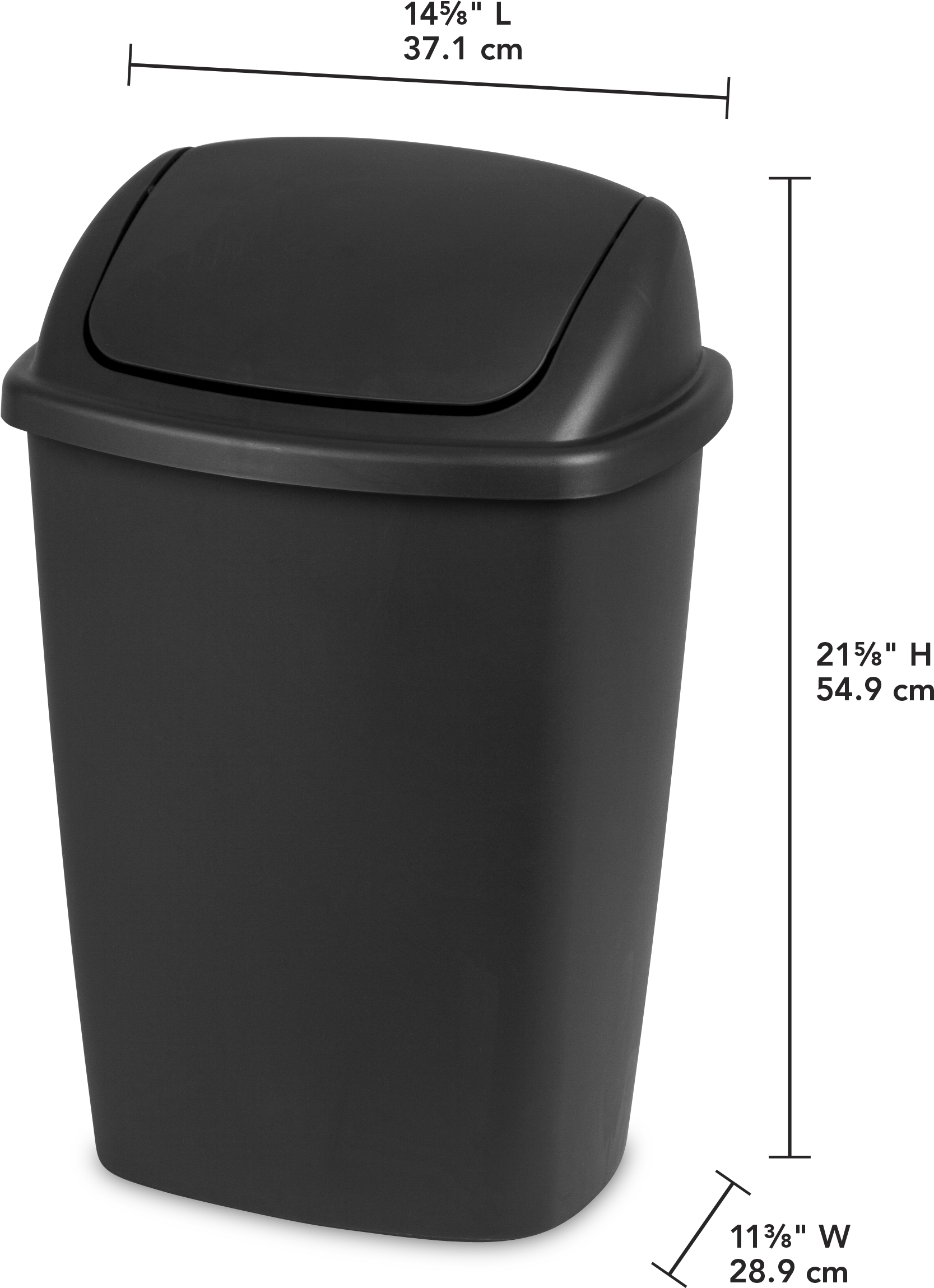 Download Png Library Sterilite Gal L Swingtop Wastebasket Black