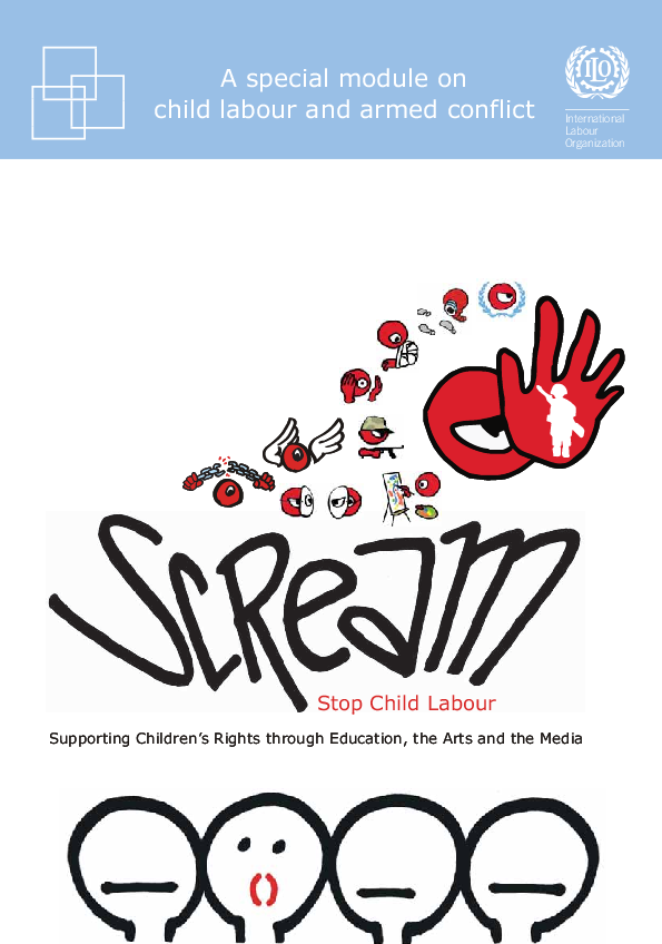 Supporting Children's Rights Through Education, The - Scream Stop Child Labour (595x848), Png Download