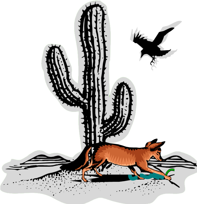 Coyote Y Culebra - Illustration (669x685), Png Download