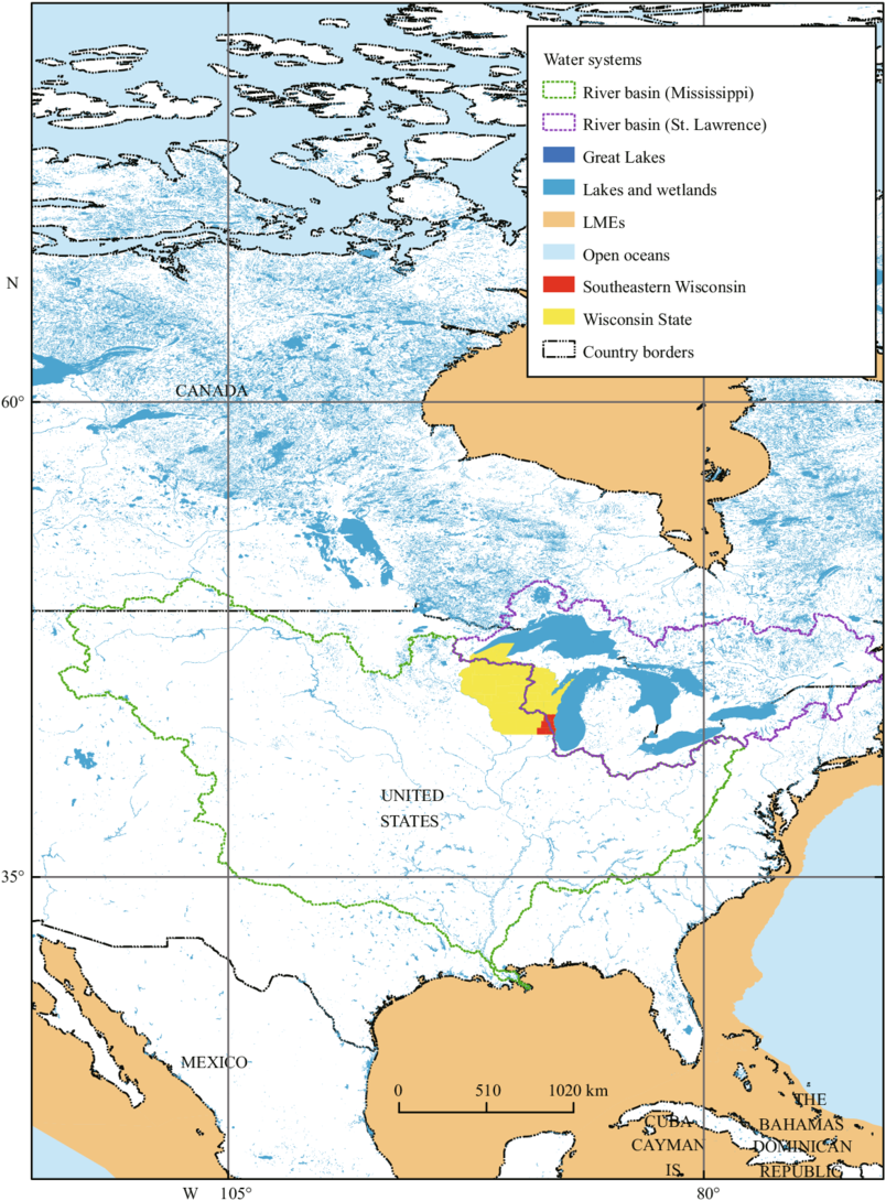 Major Lake And River Systems Of North America And The - Water Systems Of North America (850x1127), Png Download