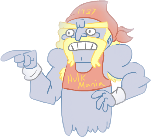 Just A Dumb Doodle Of Ghost Hulk Hogan I Did After - Cartoon (764x556), Png Download