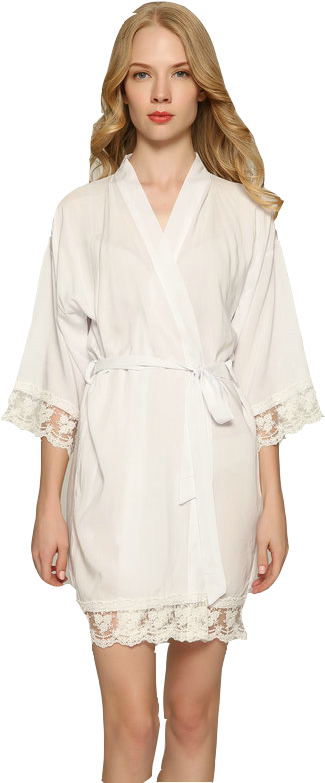 White Lace Robe - Overcoat (800x800), Png Download