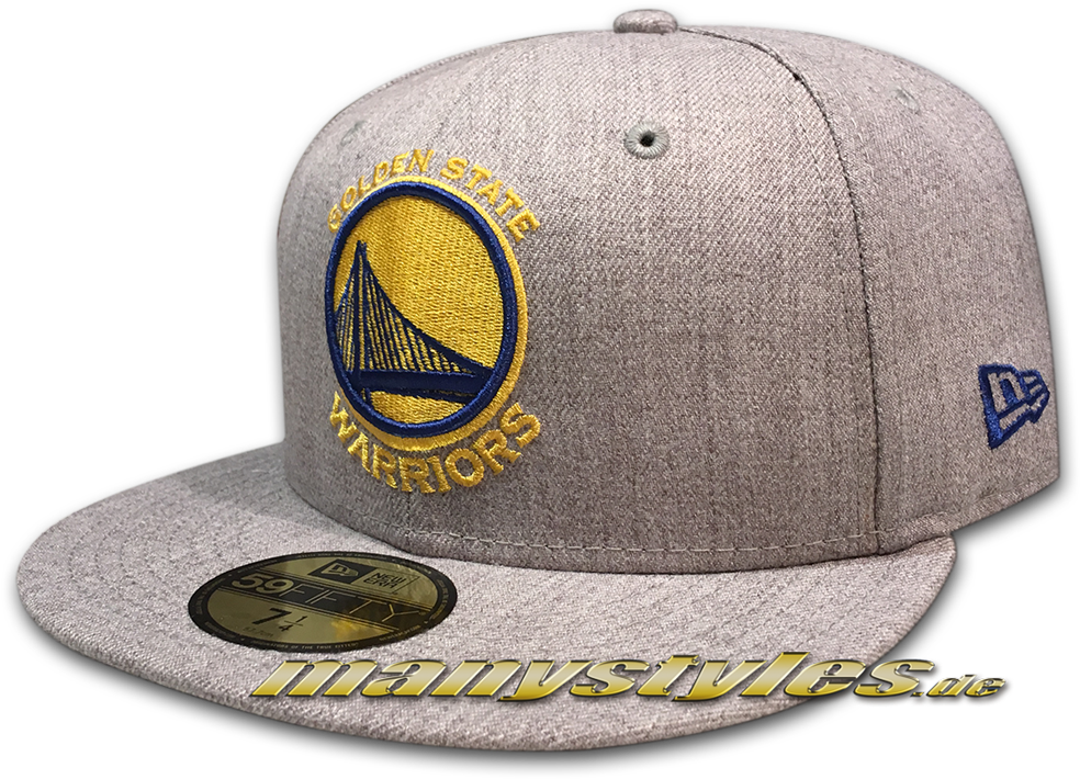 Golden State Warriors 59fifty Nba Basic Logo Cap Heather - Baseball Cap (1000x795), Png Download