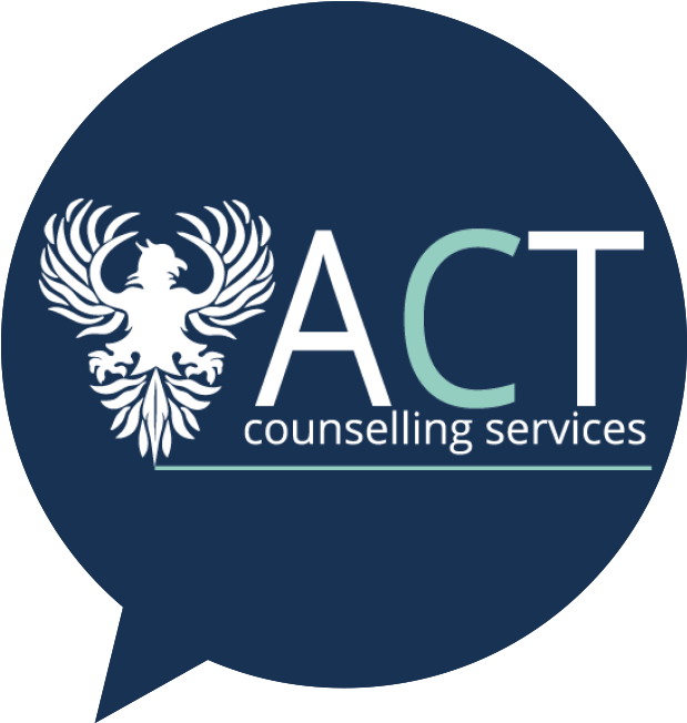 Act Counselling Services Logo In A Speech Bubble - Emblem (640x652), Png Download