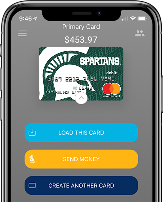 Michigan State Spartans Fancard Prepaid Mastercard - Smartphone (646x682), Png Download