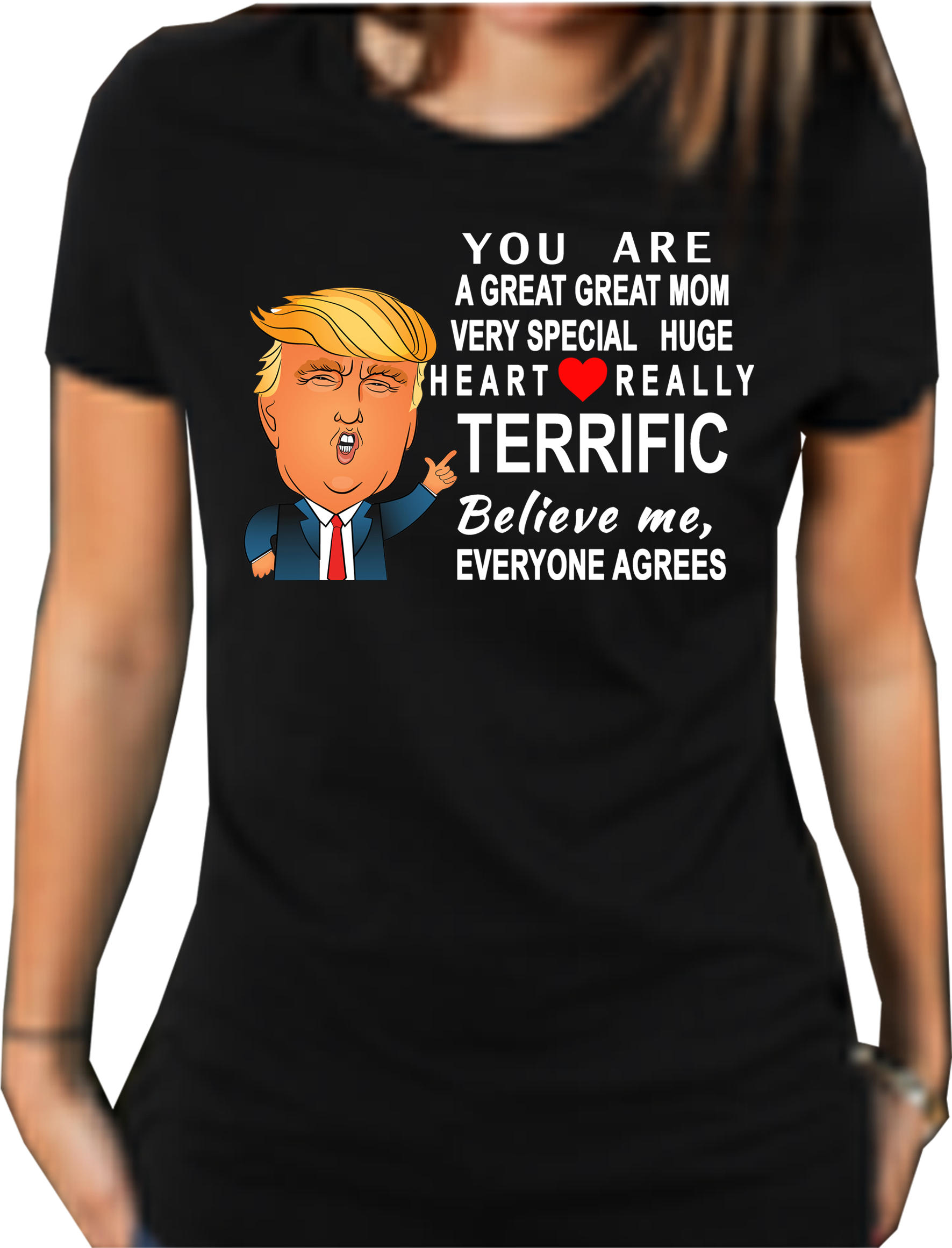 Funny Donald Trump Mothers Day Tshirt,you Are A Great - Cartoon (2617x2617), Png Download