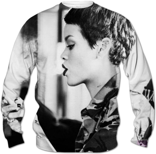 Riri - Rihanna Short Hair (600x600), Png Download