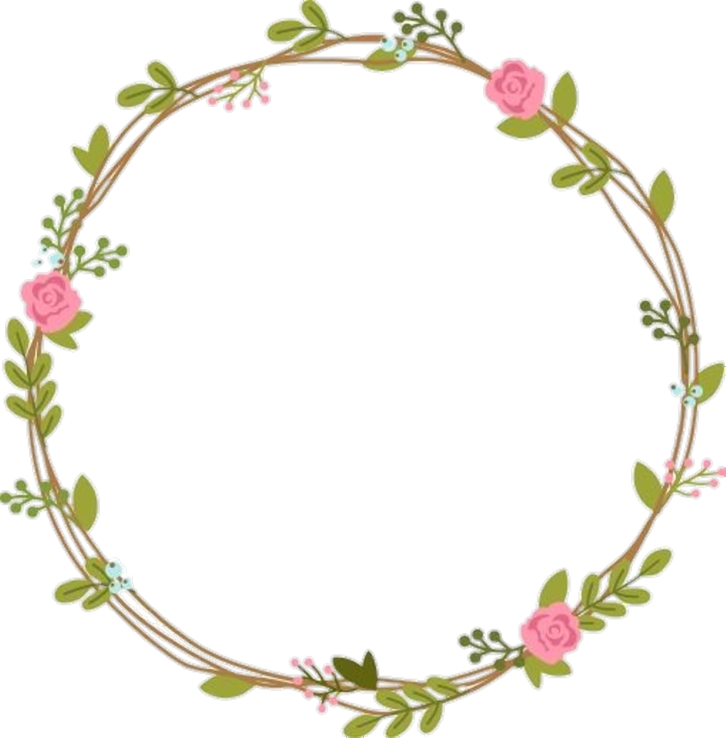 Kpop Edit Circulo Flores Hojas - Etiqueta Flores Comunion - Free