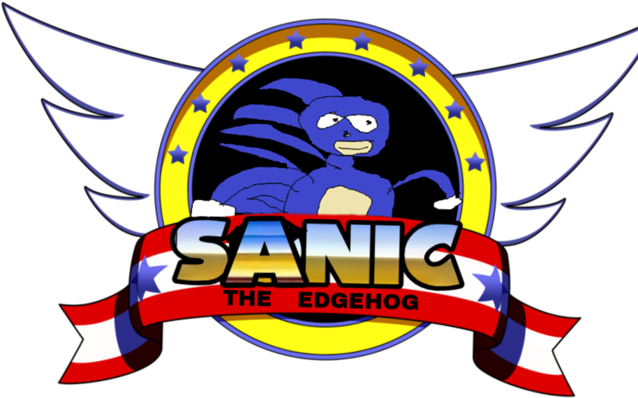 Sanic Sticker - Sonic The Hedgehog Emblem (1024x1024), Png Download