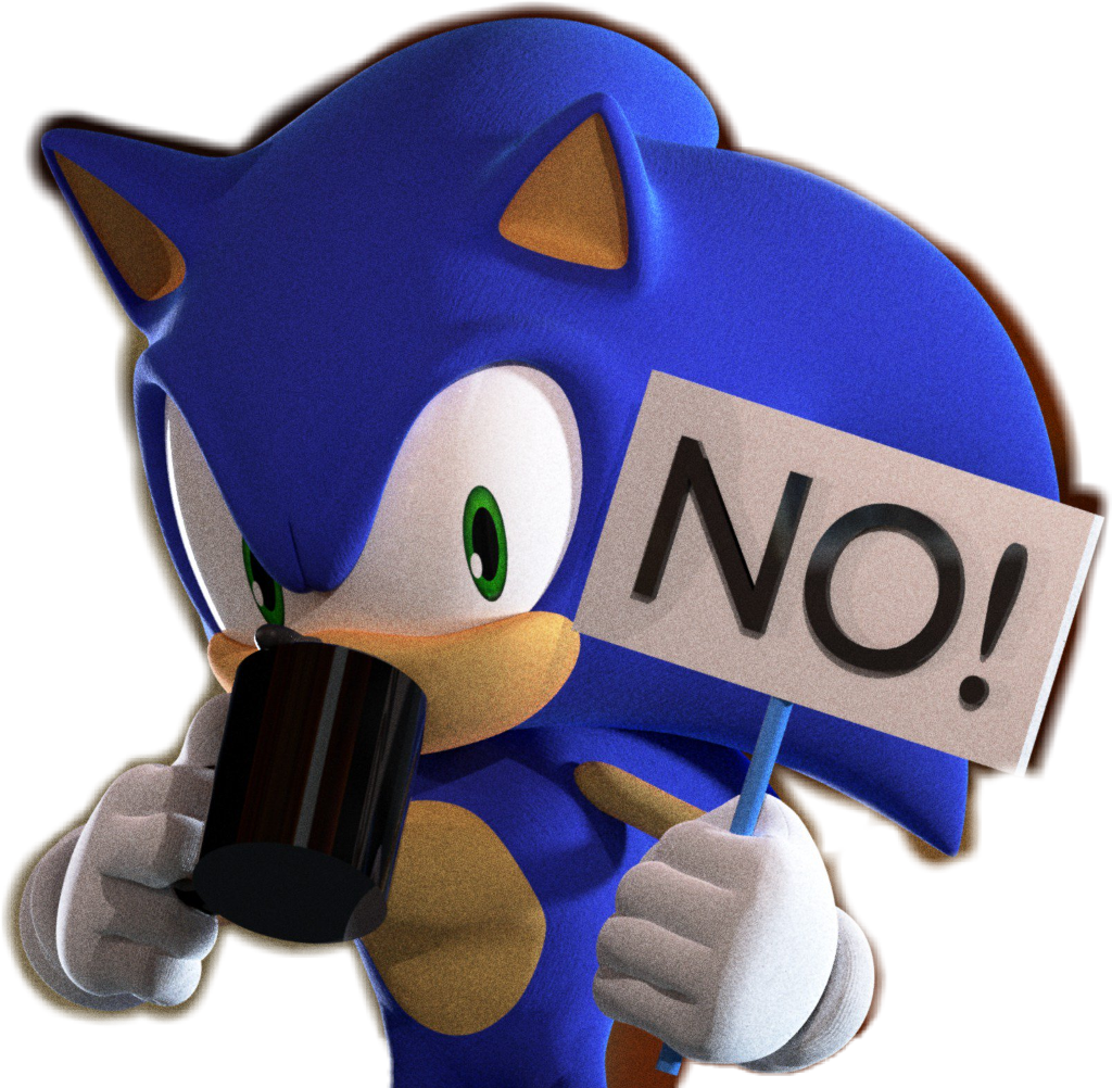 Sanic Sticker - Sonic Memes (1024x1002), Png Download