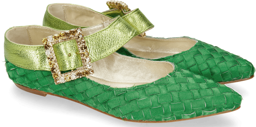 Ballet Pumps Alexa 1 Satin Light Green Cherso Greenery - Sandal (1024x1024), Png Download