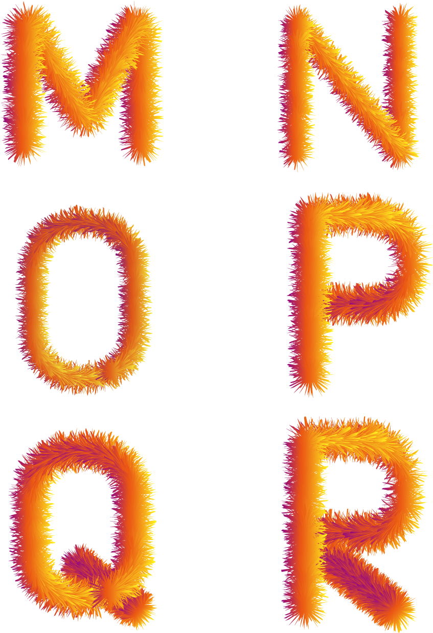 Colorful Plush Effect English Png And Vector Image - Visual Arts (1024x1370), Png Download