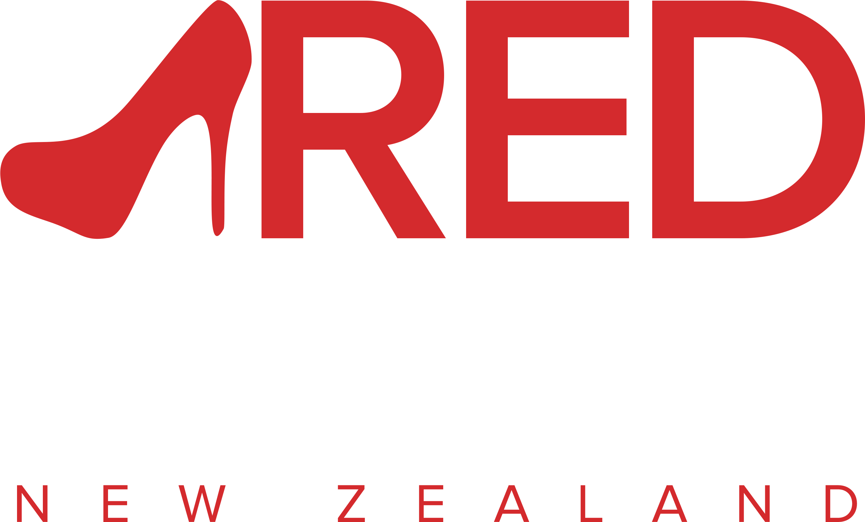 Redcarpetnz Logo Transparent Whitered (2947x1779), Png Download
