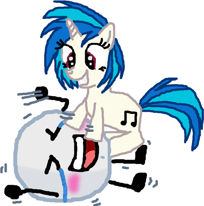 Vinyl Scratch Tickle Snowball By Thedrksiren - Cartoon (681x689), Png Download