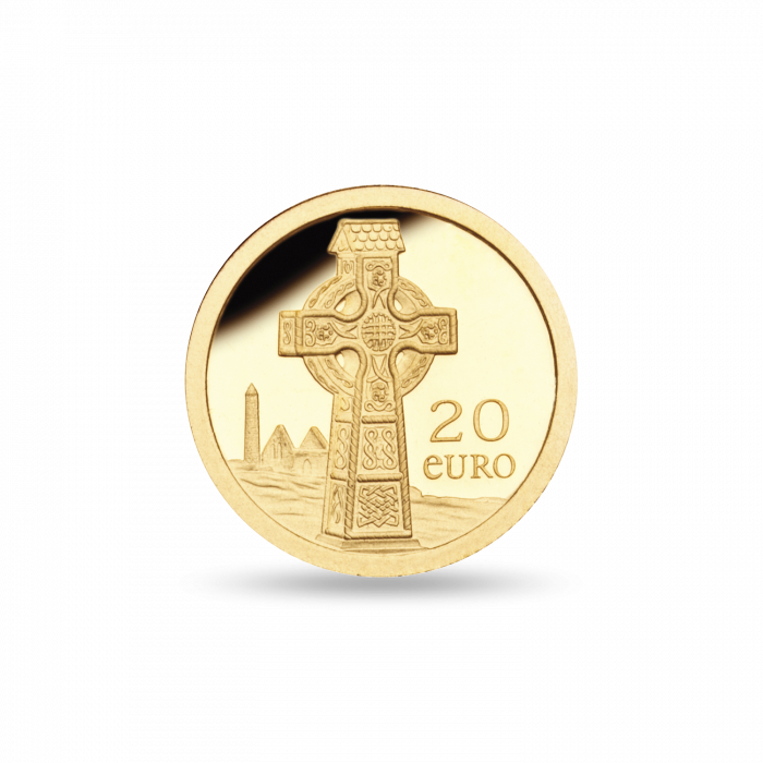 Celtic Cross €20 Gold Proof Coin - Ireland Gold Coins (700x700), Png Download