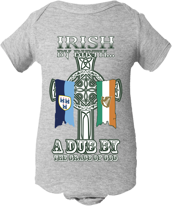 Dublin Irish By Birth Celtic Cross Baby Body Suit - Infant Bodysuit (700x700), Png Download