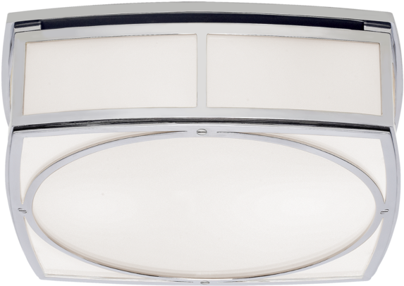 Winston Large Flush Mount Polished Nickel - Lampshade (600x600), Png Download