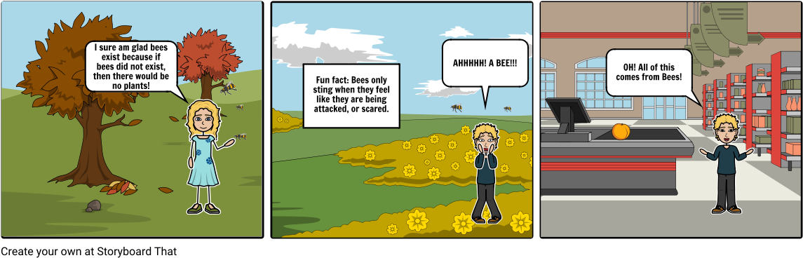 Bees - Cartoon (1164x385), Png Download