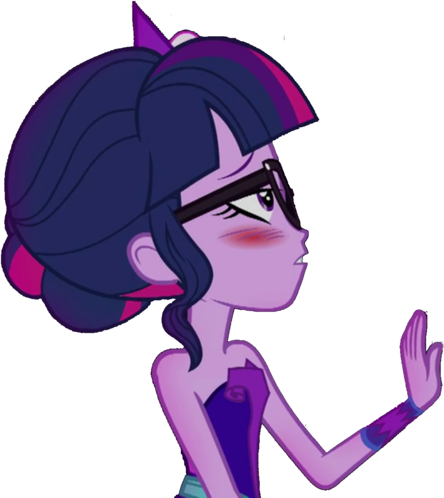 Png Black And White Download Background Removed Blushing - Twilight Sparkle And Timber Spruce (976x1024), Png Download